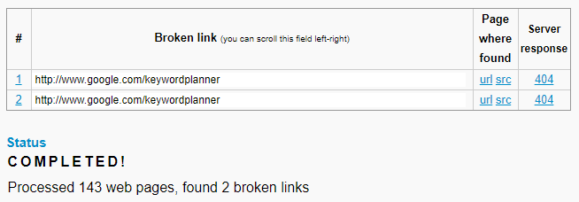 broken links on kitchen and bath websites